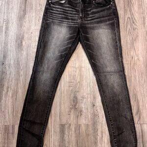 BKE Women's Faded Black Skinny Jeans